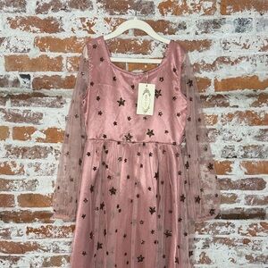 Joyfolie Girl's Layla Dress in Rose Pedal size 8 NWT